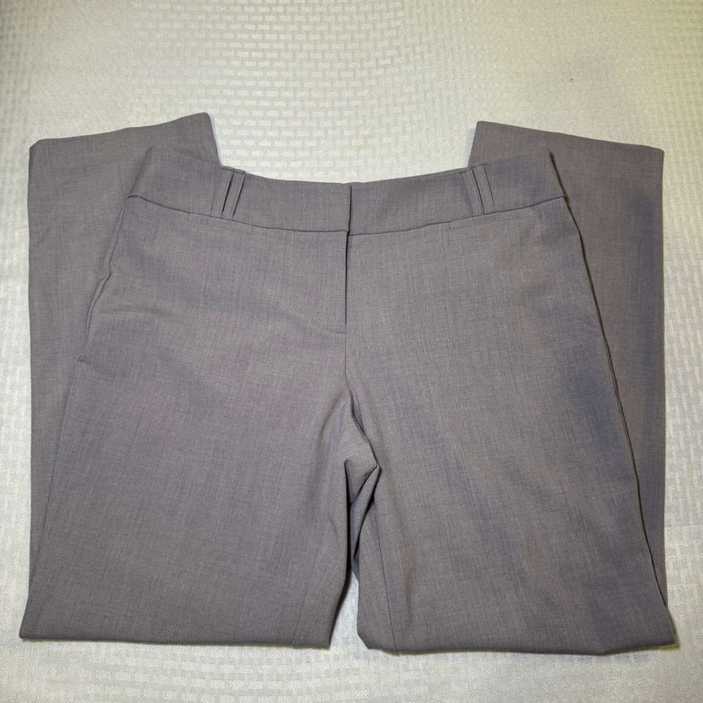 Anne Klein Gray Straight Leg Dress Pants Size 6 Professional Work Trousers - Picture 5 of 8